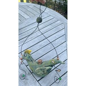 Unique Studio Art Pottery Handmade Ceramic Bird Sculpture Decoration Unique Vtg